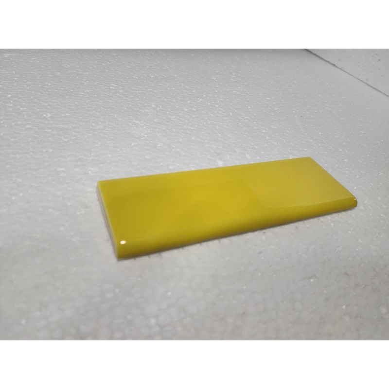 Daltile Sunflower Yellow Ceramic Tile Bullnose Backsplash Curved Edge Subway