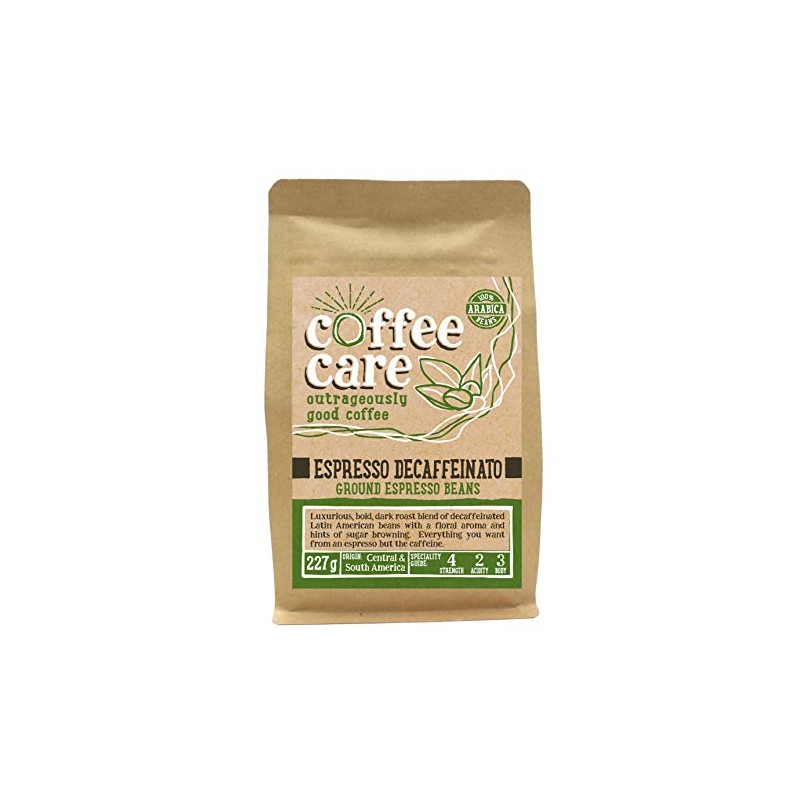 Coffee Care Espresso Decaffeinato Ground Espresso Beans 227G (1 Packet)