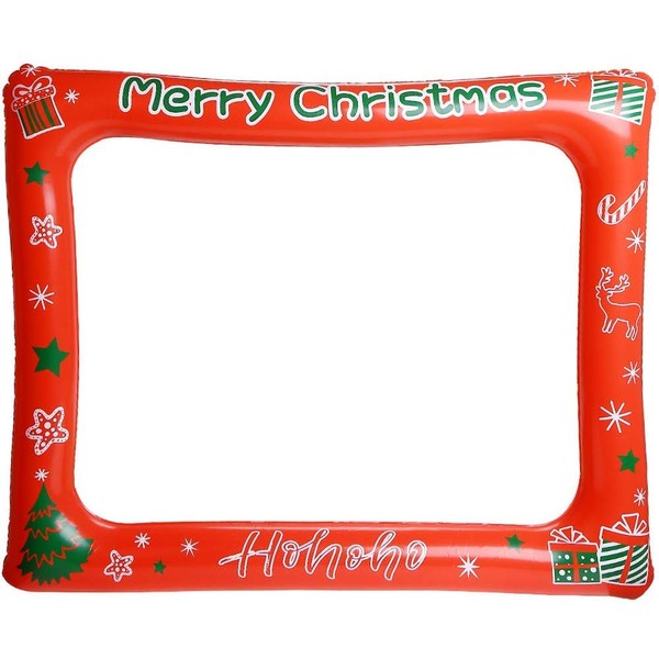 LOKIPA Christmas Inflatable Selfie Photo Frame Blow Up Picture Photo Booth Prop Frame for Birthday Wedding Bridal Shower (25.6 x 30.7Inch)