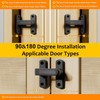 Barn Door Lock,90/180 Degree Flip Latch Lock,Easy Installation,Zinc Alloy Security