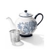 Magclay 45 Ounce Tea Pot with Infuser, Ceramic Blue and