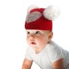 Yunison Baby Santa Hat Knitted Newborn Christmas Hat Toddler Xmas