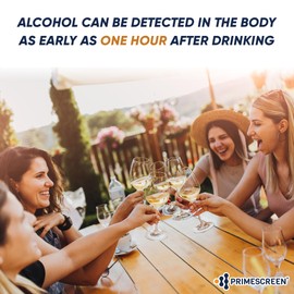 Prime Screen Alcohol ETG Urine Test 100 Pack - at Home Rapid Testing Dip Card Kit - 80 Hour Low Cut-Off 300 ng/mL - WETG-114