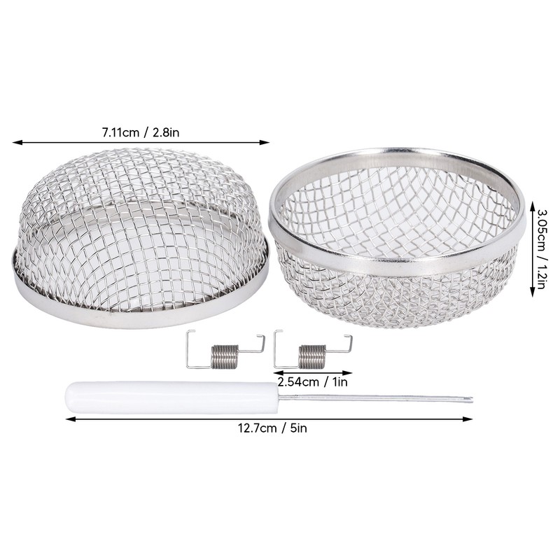 2Pcs RV Water Heater Vent Cover Stainless Steel 2.8in Flying