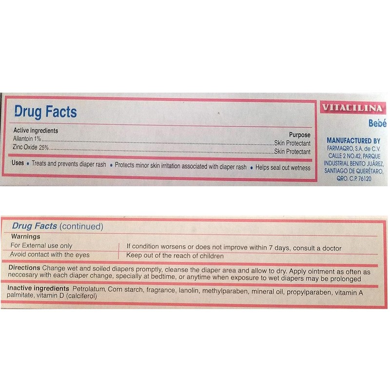 Vitacilina Bebe Diaper Rash Ointment 1.76 oz., 6 Pack