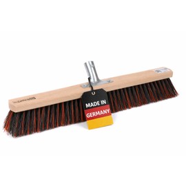 BawiTec Arena Broom with Metal Handle Holder Special Street Broom Garden Broom without Handle AE Mix Bristle Mix Sweeping Broom Scrubber Broom Industrial Broom for Outdoor Use 100 cm 28 mm
