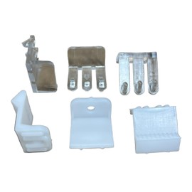 False Front Clips/Clear or White Mount Your Fake Drawers and Fake Cabinet Fronts to Frames. (Choose Your False Front Clips) 4 Clips per Pack with All Hardware Included by E.H.C. (Clear)