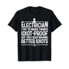 Funny Electrician Art Men Dad Lineman Electronics Engineers T-Shirt
