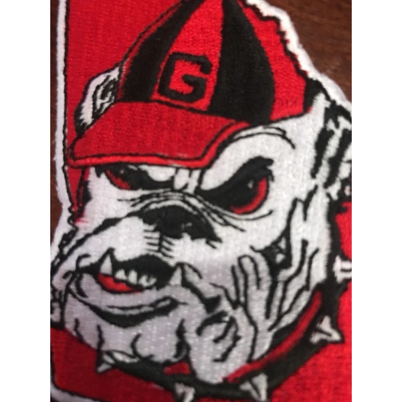 UGA Georgia Bulldogs Vintage Embroidered Iron On Patch 3" x