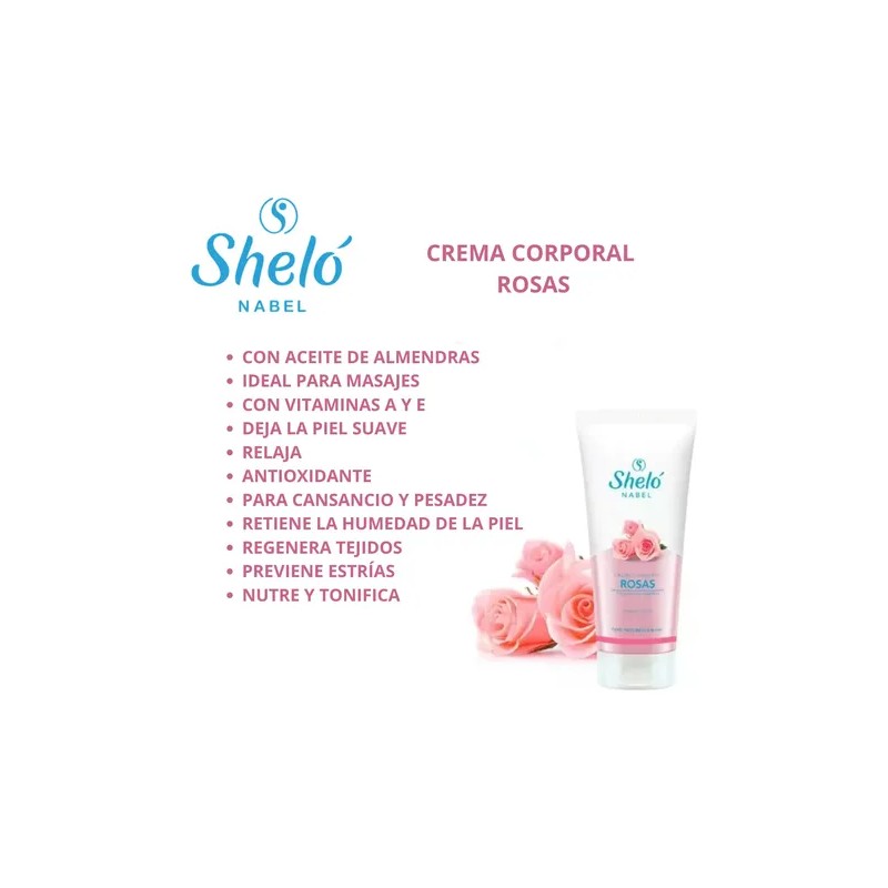 Crema Corporal Rosas Con Vitamina A Y Aceite De Almendras