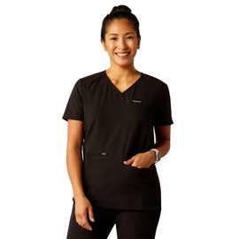 Women’s Clara 6 Pocket Scrub Top Black