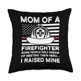 mom of a firefighter people only dream fireman fire mother Throw Pillow