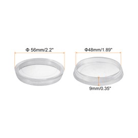 sourcing map 8 Pcs Round Furniture Caster Cups, 1-7/8" Plastic Furniture Pads Floor Protectors for Carpet Floors