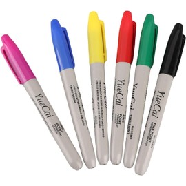 6 Unids/set Marcador de Piel para Piercing de Tatuaje, Marcadores de Tatuaje Temporal para la Piel, Bolígrafos de Tatuaje Hacen Líneas, Tinta de Tatuaje Temporal de Grado Cosmético