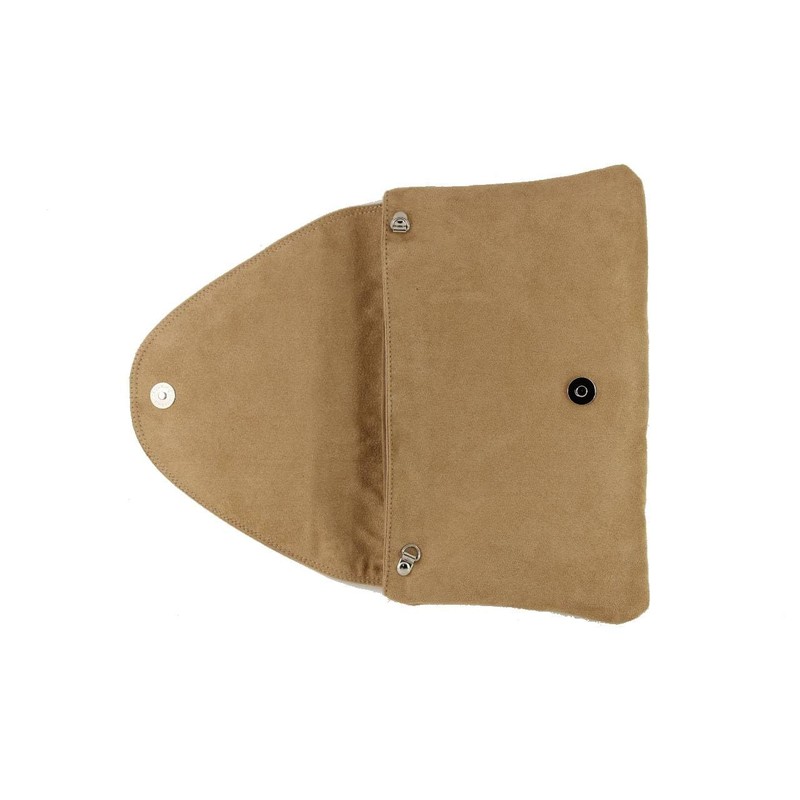 LONI Attractive Large Faux Suede Clutch Bag Shoulder Bag Wedding