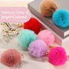 uxcell Pom Pom Keychain, 8cm Faux Rabbit Fur Puff Ball