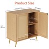 Shintenchi Rattan Buffet Cabinet with Storage, Sideboard Buffet Cabinet with
