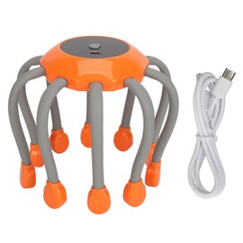 Electric Head Massager 10 Claws Red Lighting Vibration Reduce Stress Scalp Relaxing Scratcher with Timing