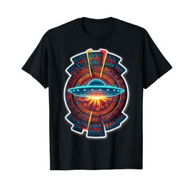 Mayan Calendar Aliens Ancient Aztec UFO T-Shirt