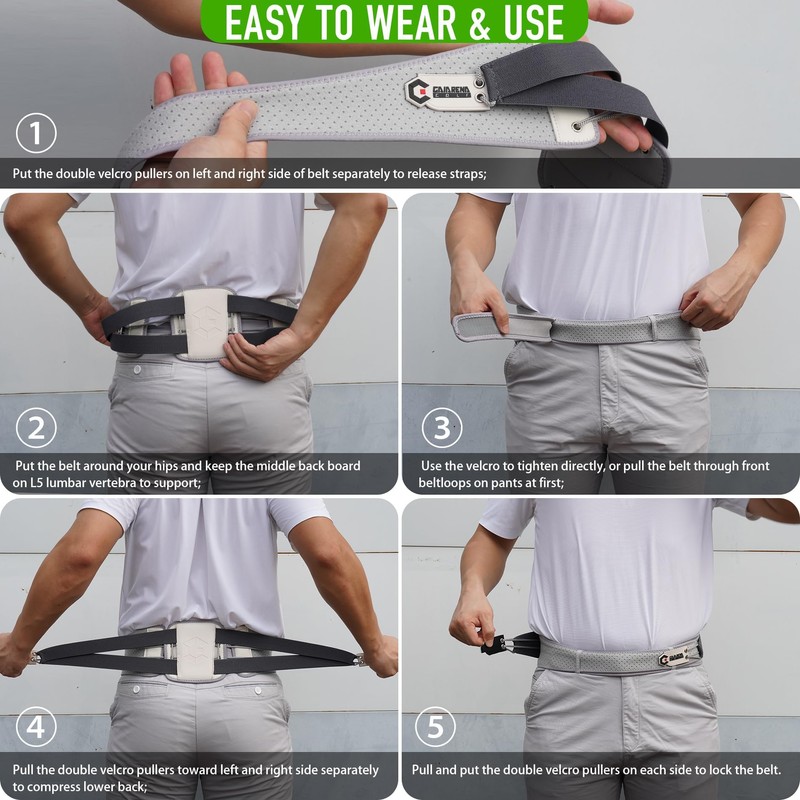 GAIARENA Golf Lower Back Support Belt for Golfers Swing Training