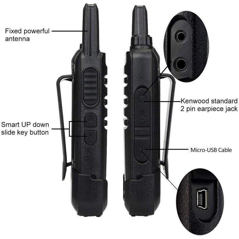 Retevis RT22S Walkie Talkies Rechargeable VOX 22 Channel Alarm Channel