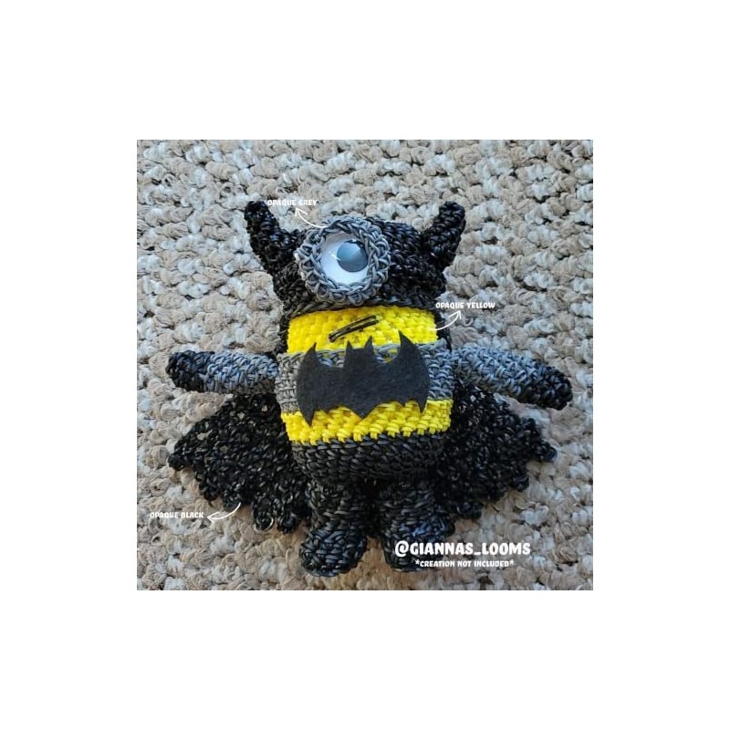 Rainbow Loom® Bandas de goma negras con 24 clips en