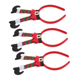 TOVINANNA 3pcs Glitter Christmas Headbands Leg Headbands for Boys and Girls Xmas Decor Hairpin Headband Creative Christmas Shape for Party Stage Performance