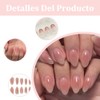 48 Piezas Uñas Press On,Uñas Postizas De Cortas Largas De