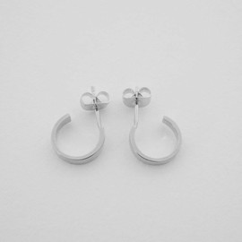 HONEYCAT Huggie Hoops Earrings in Gold, Rose Gold, or Silver | Minimalist, Delicate Jewelry (Silver)