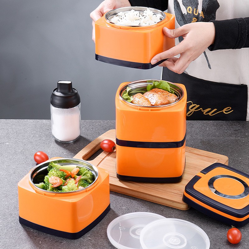 304 Stainless Steel Insulated Bento Box Leakproof Stackable Japanese Insulated