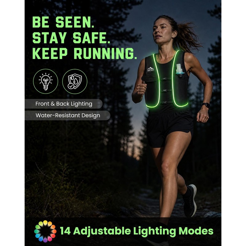 Zelvot Running Vest for Women Men, Adjustable Running Phone Holder