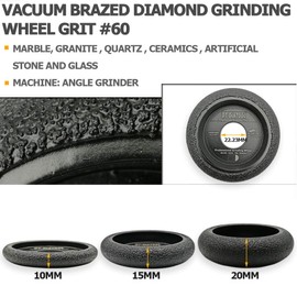 DT-DIATOOL Diamond Convex Grinding Wheel Diam 3 inch for Concrete Marble Granite Quartz Profile Grinding Wheel Diamond Hight 20mm