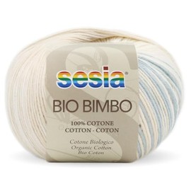 2 Skeins, 100% Organic Cotton, Multicolor Yarn, 392Yds/3.5 oz., Needles US 1.5-2.5, Sesia Bio Bimbo, for Knitting and Crocheting (2, Multicolor - 3210)