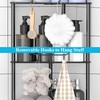 HuggieGems 4 Tier Floor Standing Corner Shower Caddy Organizer Shelf
