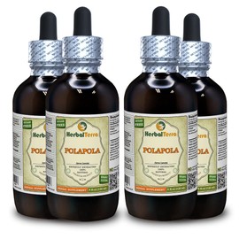 Polapola, Ceylon Leadwort (Aerva Lanata) Dried Herb Liquid Extract (Brand Name: HerbalTerra, Proudly Made in USA) 4x4 oz