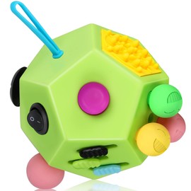 VCOSTORE 12-Sided Portable Fidget Cube Toy, Anxiety Relief and Anti Stress Toy for Children and Adults with ADHD, ADD, OCD, Autism