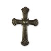 Large Metal Cross with Milagro Hearts 21 x 30.5 cm