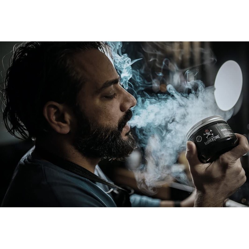 BARBERTIME Hair Styling Fiber Wax | Black Fiber Pomade Shine