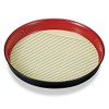 Mitani M17160-0 Yamanaka Lacquerware Buckwheat Plate, Vermilion Kurochi, 8.6 inches