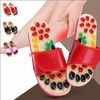 Foot Acupressure Slippers with Stone Protrusions - Stimulating, Cooling & Comfortable 04. Black (255-260mm)