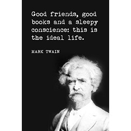 Keep Calm Collection Good Friends, Good Books (Mark Twain Quote), motivational poster