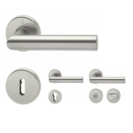 Hoppe Amsterdam F69 E1400Z/42KV/42KVS Stainless Steel Rosette Fitting Oval Bit