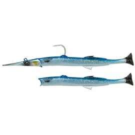 Savage Gear Salt 3D Needle Fish Pulse Tail Rubber Fish Colour: Blue Silver, Length/Weight: 30 cm / 105 g