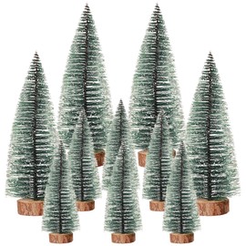 Pack of 10 Mini Christmas Tree Decoration, Small Artificial Christmas Decoration, Mini Green Christmas Tree, Mini Christmas Tree, Artificial Christmas Tree for Table Decoration, DIY, Shop Window, Gift