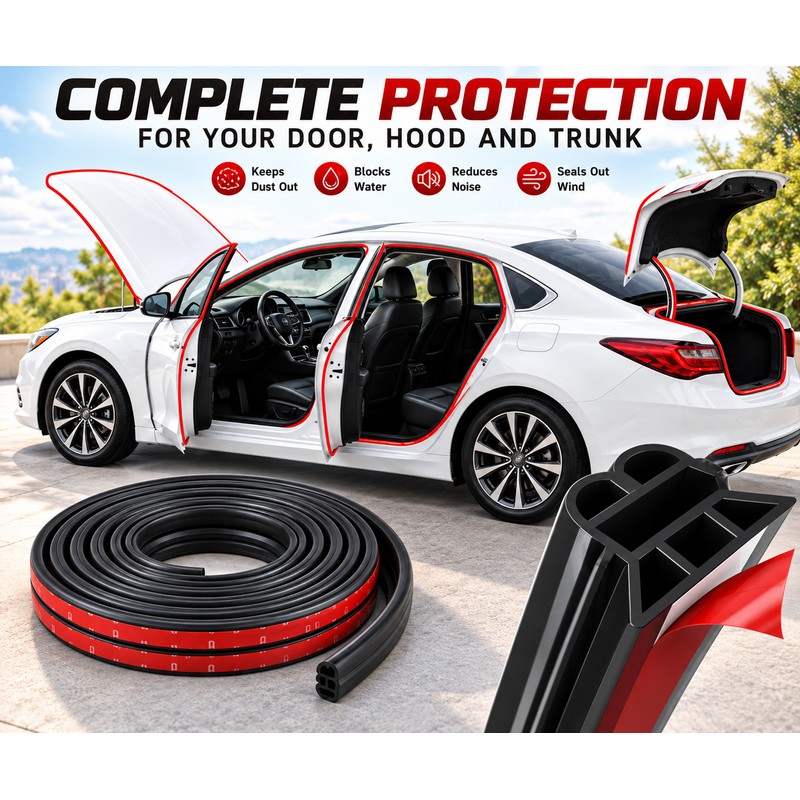 3-Layer Car Door Seal Strip for Weather Protection – Waterproof