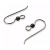 Hackberry Creek 10 Gray Niobium Hypoallergenic Earring Hooks with Black