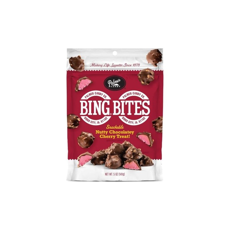 Palmer Candy Company Bing Bites: Snackable, Nutty, Chocolatey, Cherry Treat