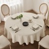 Softalker Round Table Cloths Wipe Clean Cream Tablecloth 150 cm