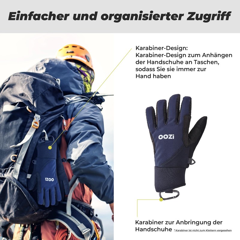 OOZi Winter Gloves for Men and Women, Touchscreen Gloves, Warm
