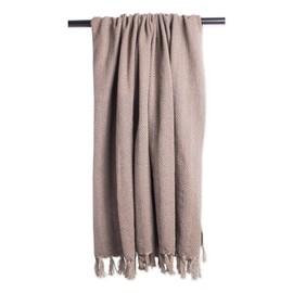 DII Industrial Tonal Textured Woven Throw, 50x60, Stone